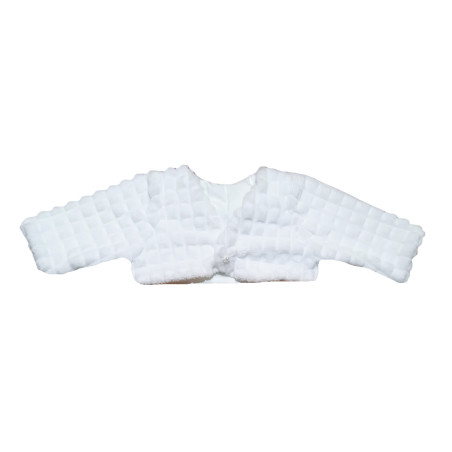 GAJI / Bolerko futrované zamat - biela