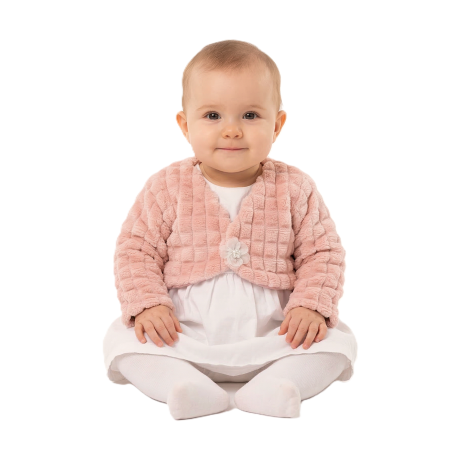 GAJI / Bolerko futrované zamat - pudrová