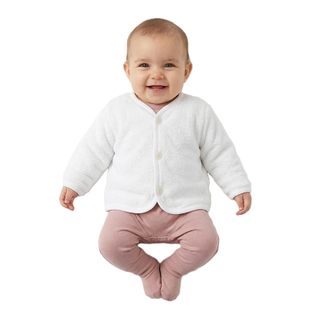 GAJI / Kabátik lemovaný futrovaný wellsoft - biela