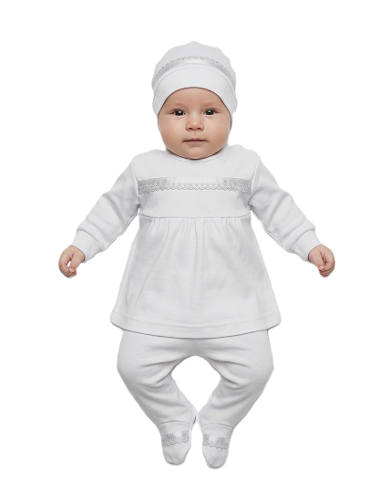 GAJI / Súprava dievčenská - zdobená bielou