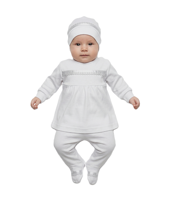 GAJI / Súprava dievčenská - zdobená bielou