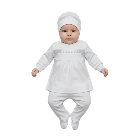 GAJI / Súprava dievčenská - zdobená bielou