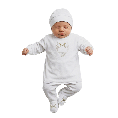 GAJI / Súprava 3-dielna zamat chlapec - zlatá