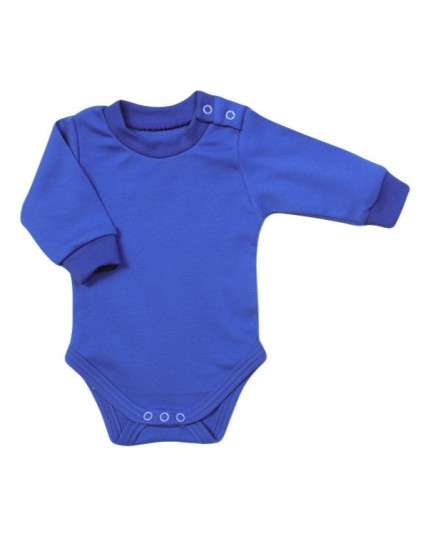 GAJI / Body dlhý rukáv bočné zapínanie obojlíc - modrá