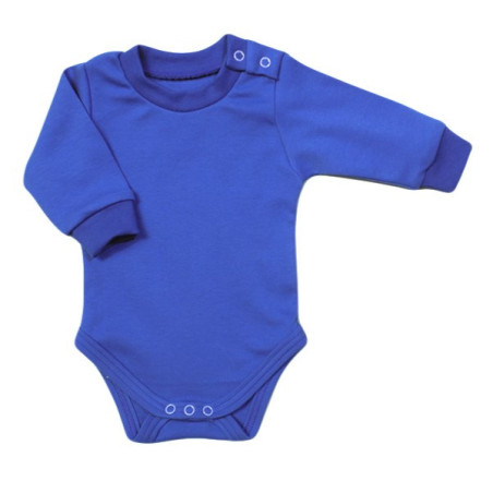 GAJI / Body dlhý rukáv bočné zapínanie obojlíc - modrá