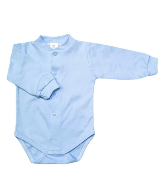 GAJI / Body dlhý rukáv predné zapínanie obojlíc - sv.modrá