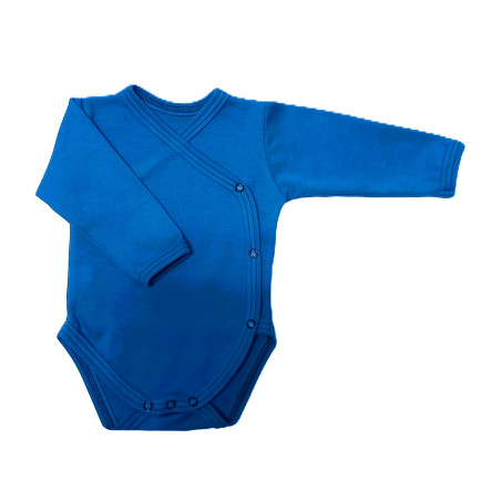 GAJI / Body s dlhým rukávom otvorené - modrá