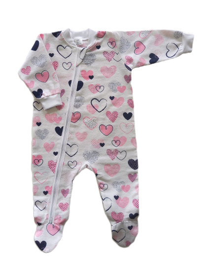 GAJI / Pyžamo overal s nôžkou flanel - vzor6