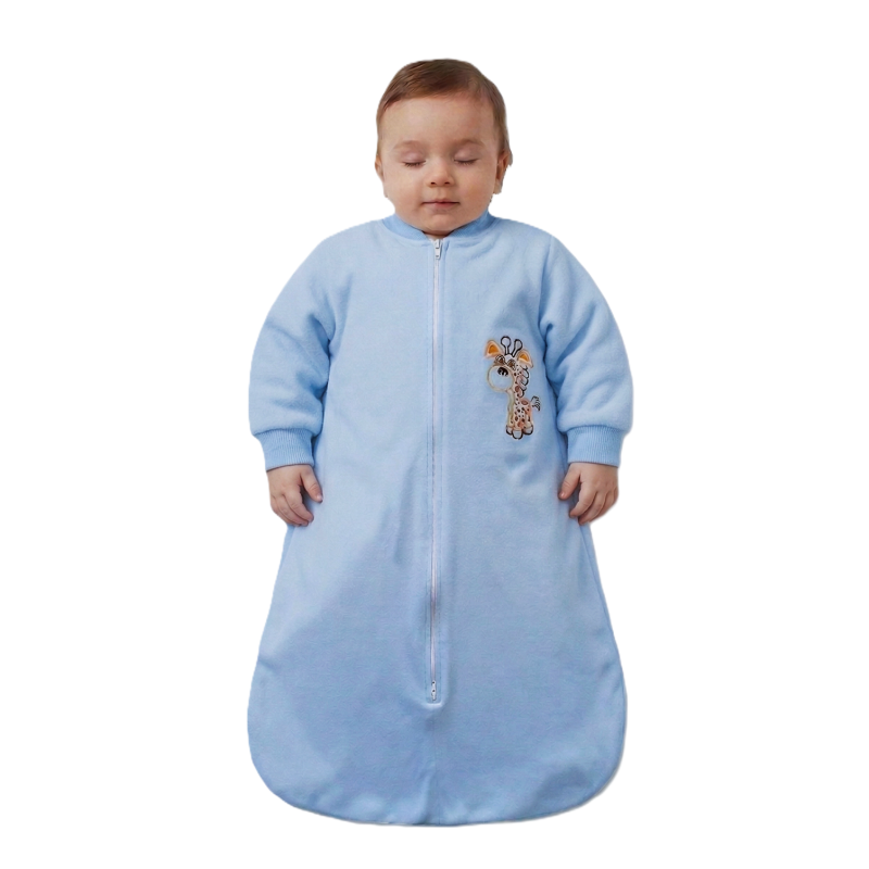 GAJI / Spací vak s výšivkou - modrá