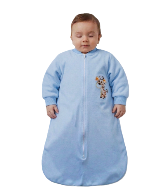 GAJI / Spací vak s výšivkou - modrá