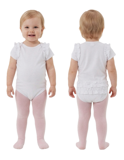 GAJI / Body s volánmi krátky rukáv - biela