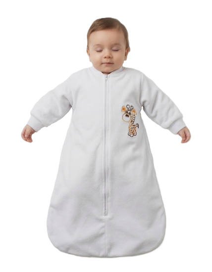 GAJI / Spací vak s výšivkou - biela