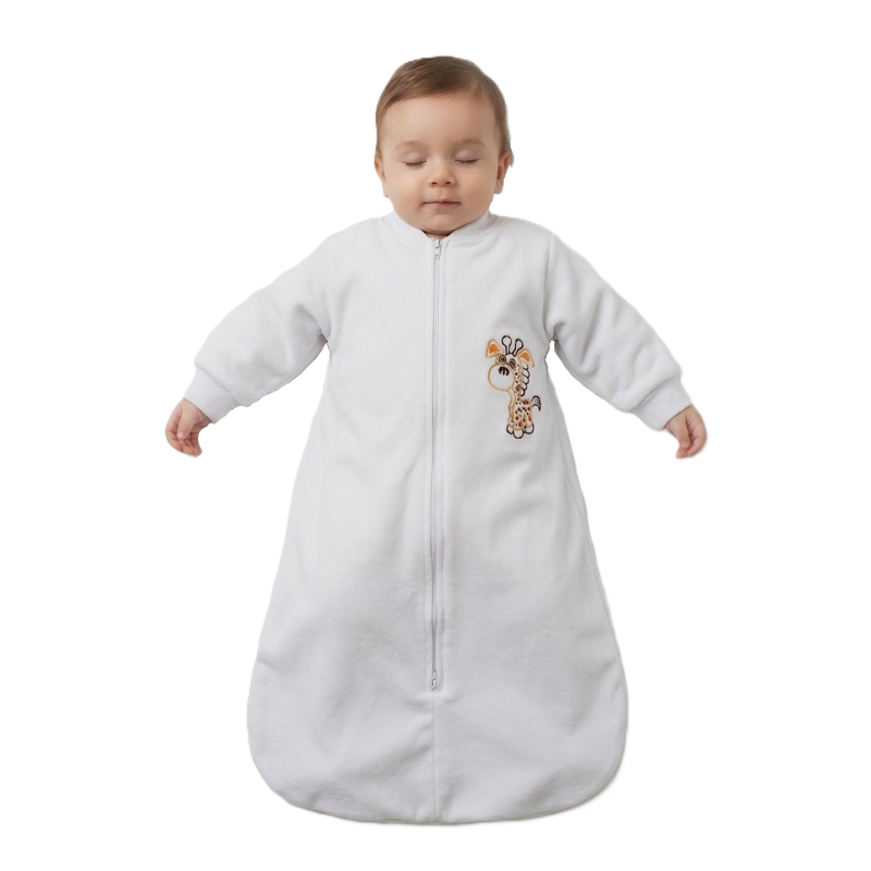 GAJI / Spací vak s výšivkou - biela