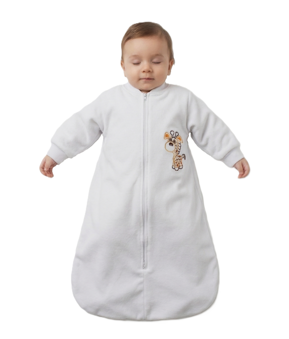 GAJI / Spací vak s výšivkou - biela