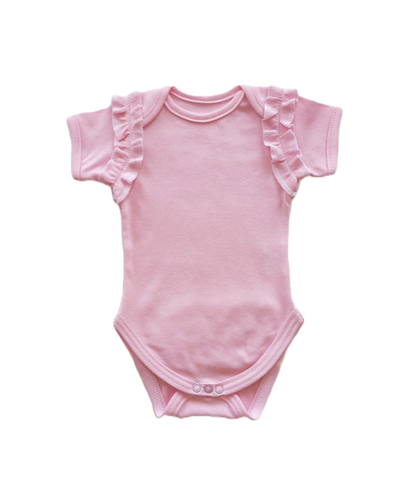 GAJI / Body s volánmi krátky rukáv - ružová