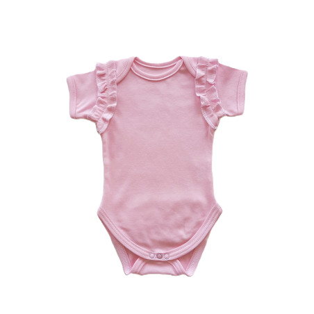 GAJI / Body s volánmi krátky rukáv - ružová
