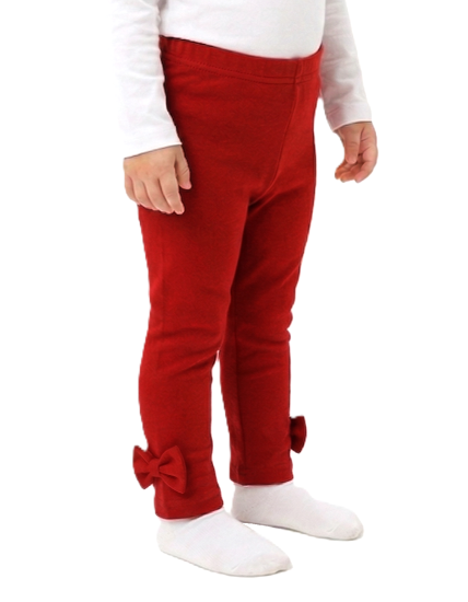 GAJI / Legíny s mašľami - červená