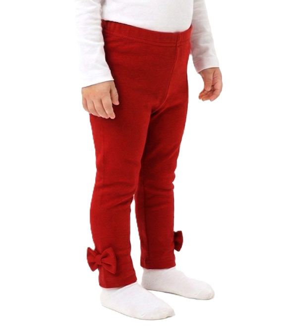 GAJI / Legíny s mašľami - červená