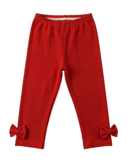 GAJI / Legíny s mašľami - červená