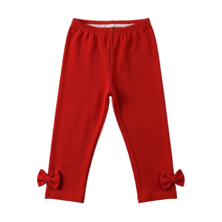 GAJI / Legíny s mašľami - červená