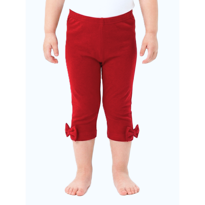 GAJI / Capri legíny s mašľami - červená