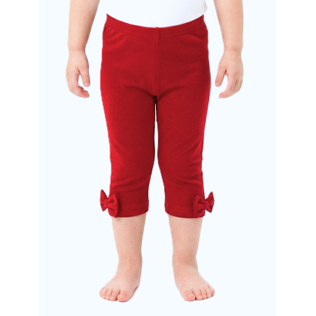 GAJI / Capri legíny s mašľami - červená