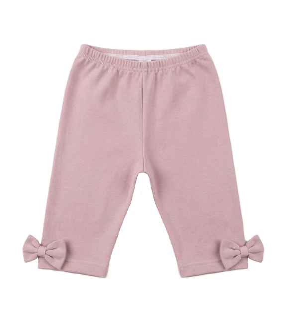 GAJI / Capri legíny s mašľami - ružová