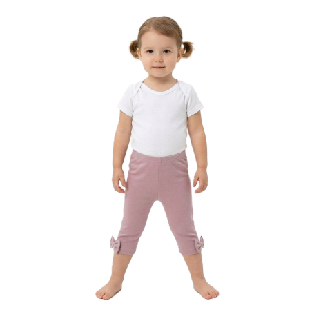 GAJI / Capri legíny s mašľami - ružová