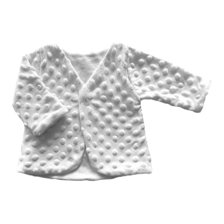 GAJI / Bolerko futrované predĺžené minky - biela