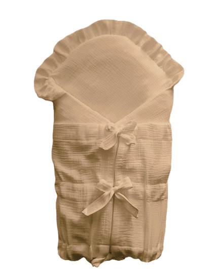 GAJI / Zavinovačka mušelín fodra - sv.hnedá