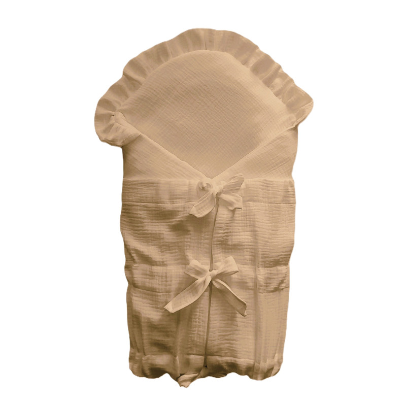 GAJI / Zavinovačka mušelín fodra - sv.hnedá