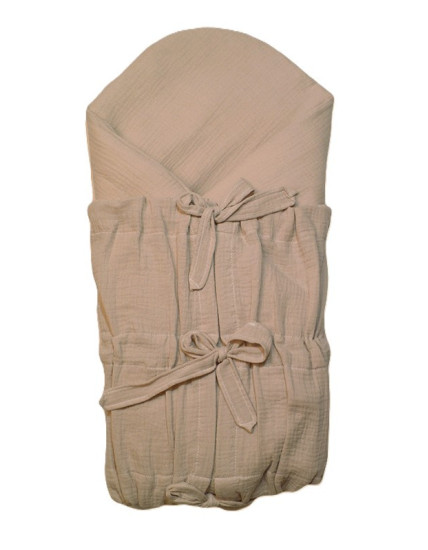 GAJI / Zavinovačka mušelín - sv.hnedá