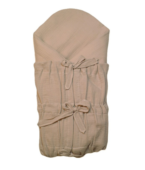 GAJI / Zavinovačka mušelín - sv.hnedá