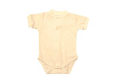 GAJI / Body krátky rukáv predné zapínanie obojlíc - maslová
