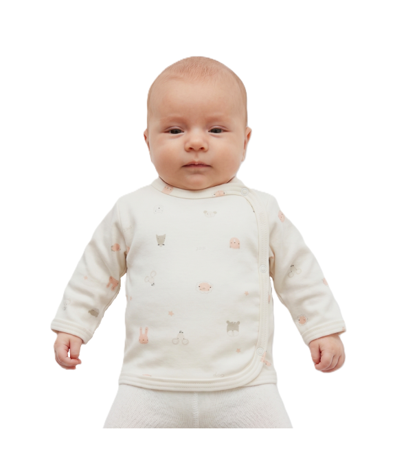 GAJI / Košieľka kojenecká prekladaná - vzor8