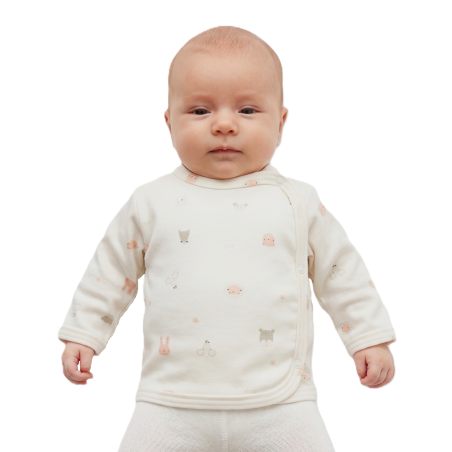 GAJI / Košieľka kojenecká prekladaná - vzor8