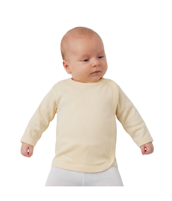 GAJI / Košieľka kojenecká prekladaná - maslová