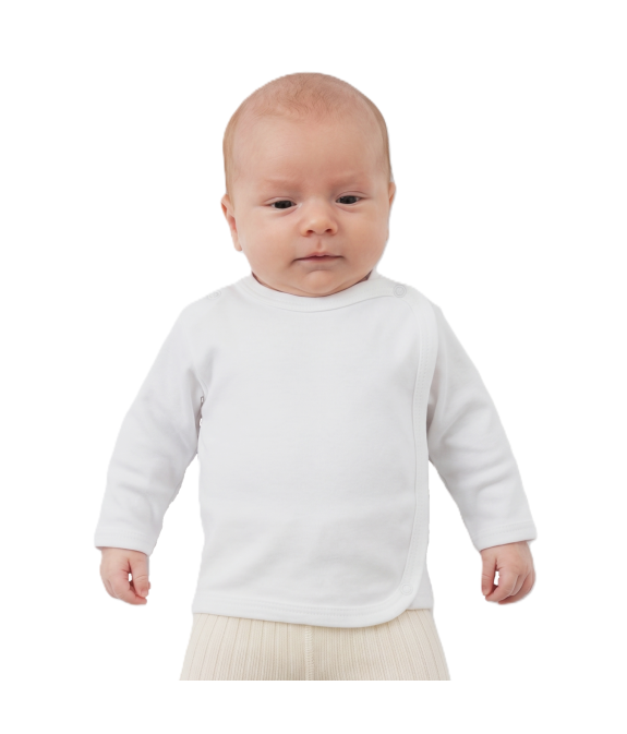 GAJI / Košieľka kojenecká prekladaná - biela