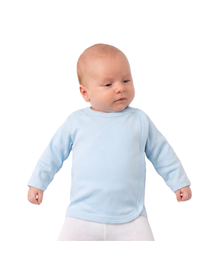 GAJI / Košieľka kojenecká prekladaná - sv.modrá