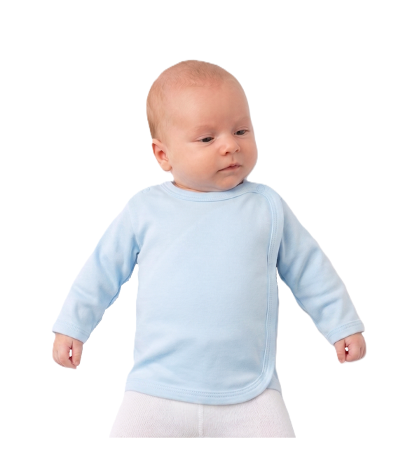 GAJI / Košieľka kojenecká prekladaná - sv.modrá