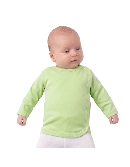 GAJI / Košieľka kojenecká prekladaná - pistáciová