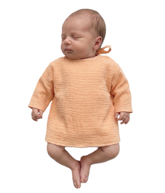 GAJI / Košieľka kojenecká mušelín - marhuľová