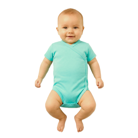 GAJI / Body krátky rukáv otvorené - tyrkysová