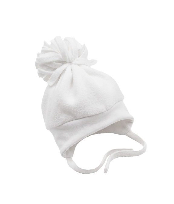GAJI / Čiapka so strapcami flis - biela