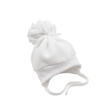 GAJI / Čiapka so strapcami flis - biela
