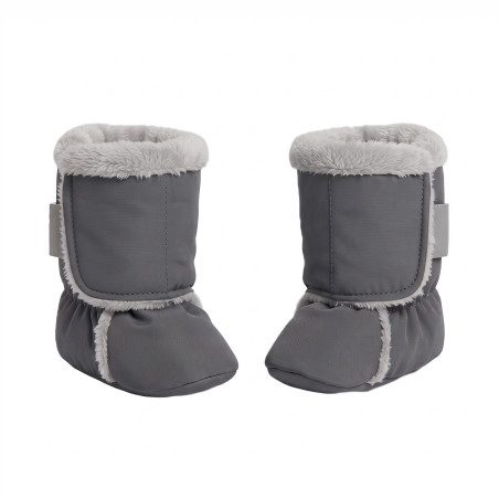 GAJI / Papučky zateplené softshell - sivá